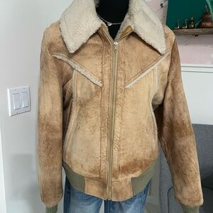 Field and Stream Gordon & Ferguson Suede Sherpa Lined Jacket Size 42 W L/M Men